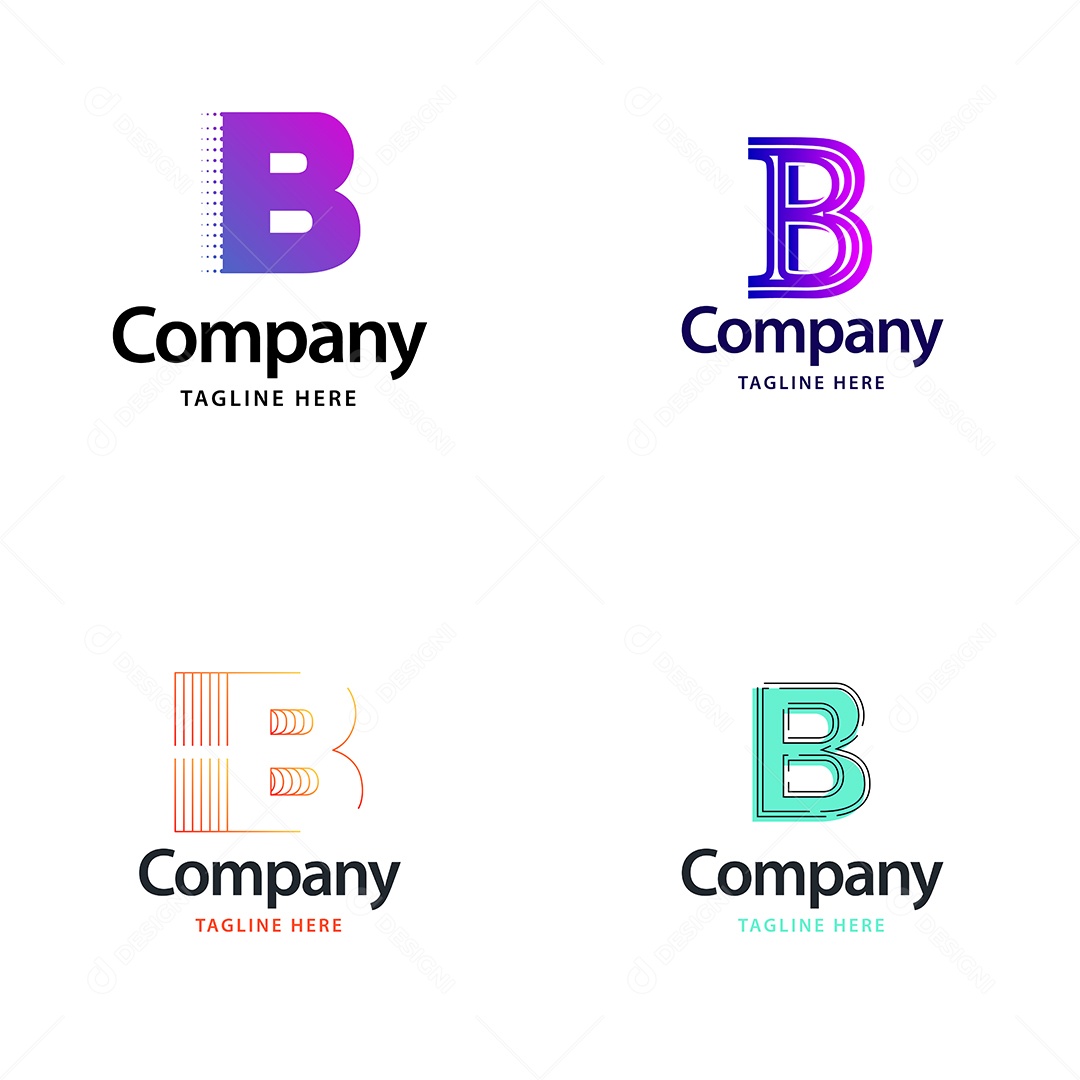 Pacote de Logotipo Letra B Ilustração Vetor EPS