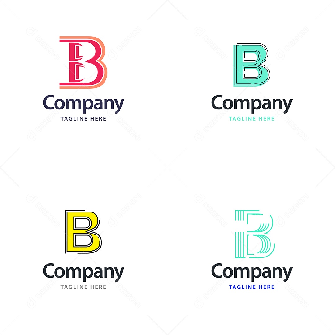 Pacote de Logotipo Letra B Ilustração Vetor EPS