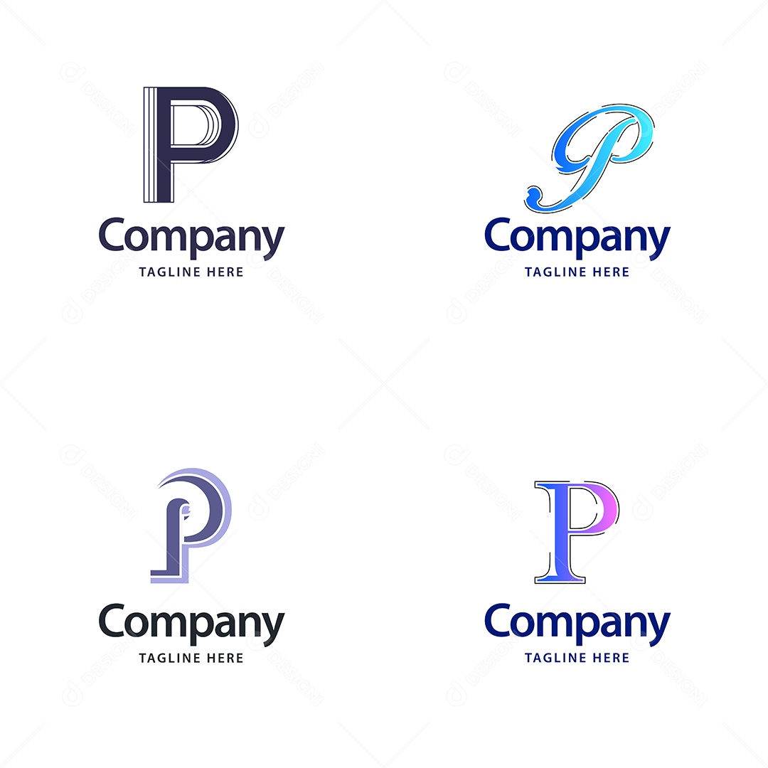 Pacote de Logotipo Letra  Ilustração Vetor EPS