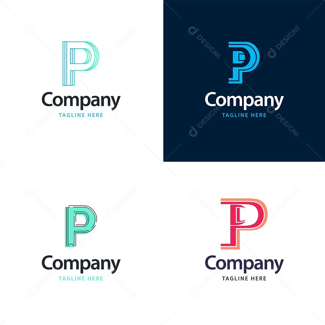 Pacote de Logotipo Letra  Ilustração Vetor EPS