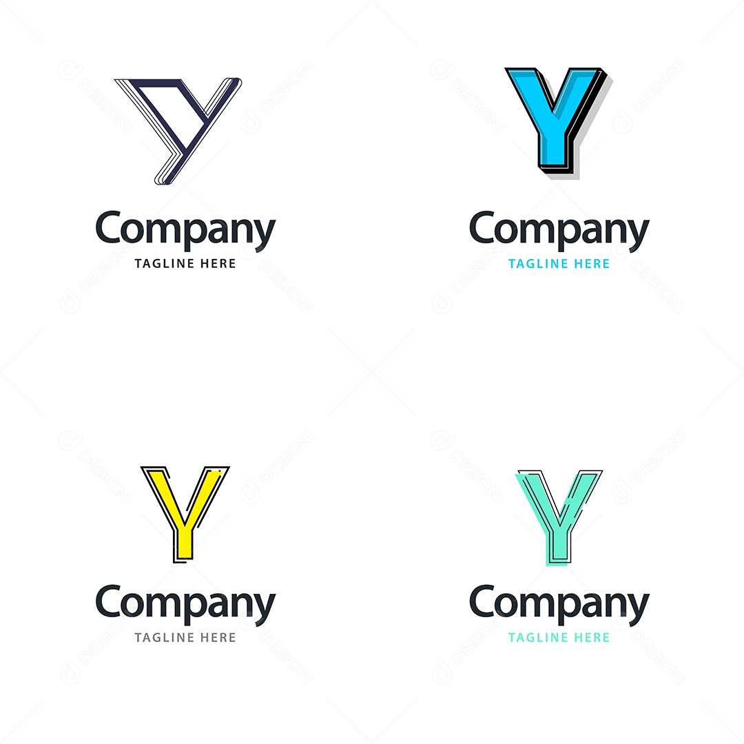 Pacote de Logotipo Letra Y Ilustração Vetor EPS