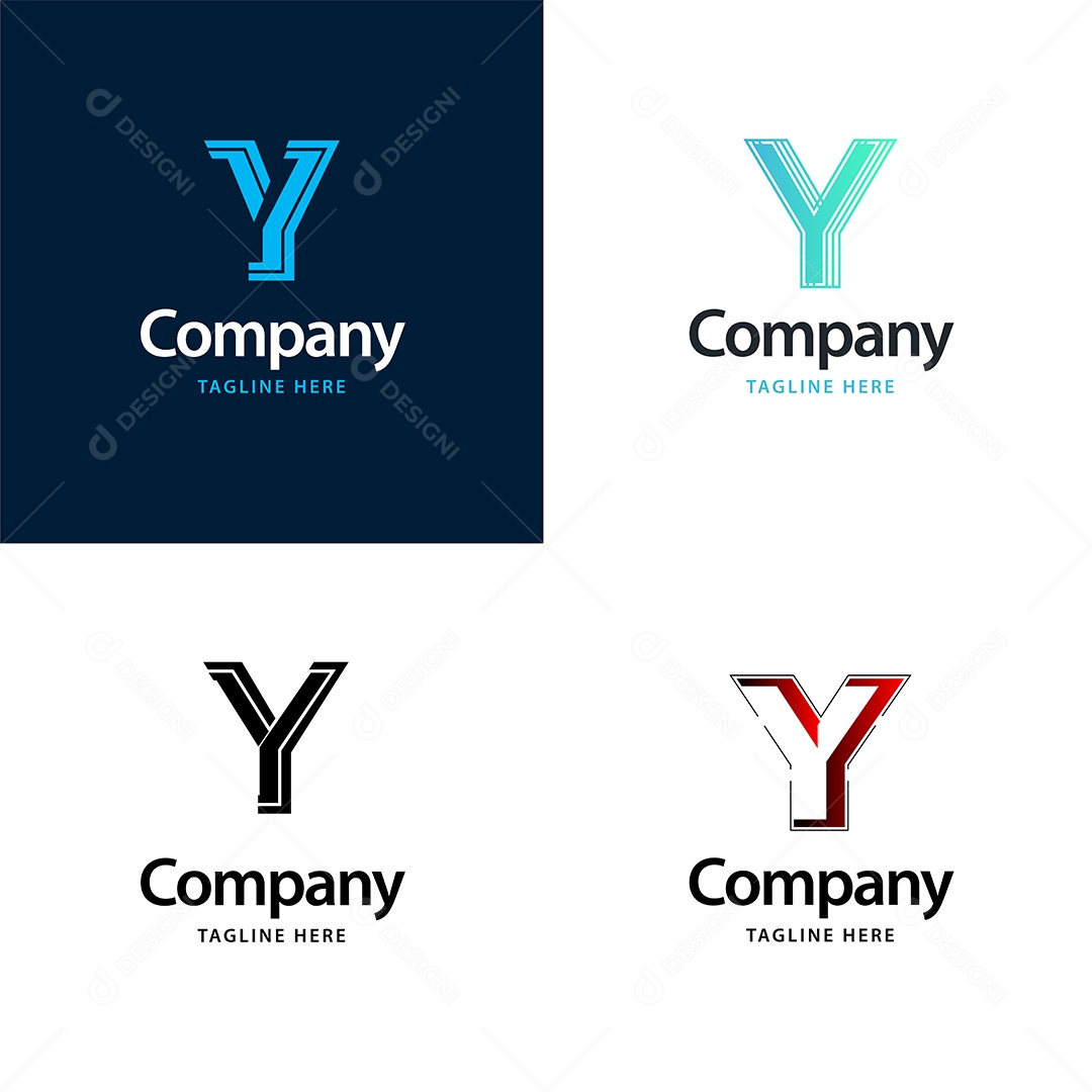 Pacote de Logotipo Letra Y Ilustração Vetor EPS