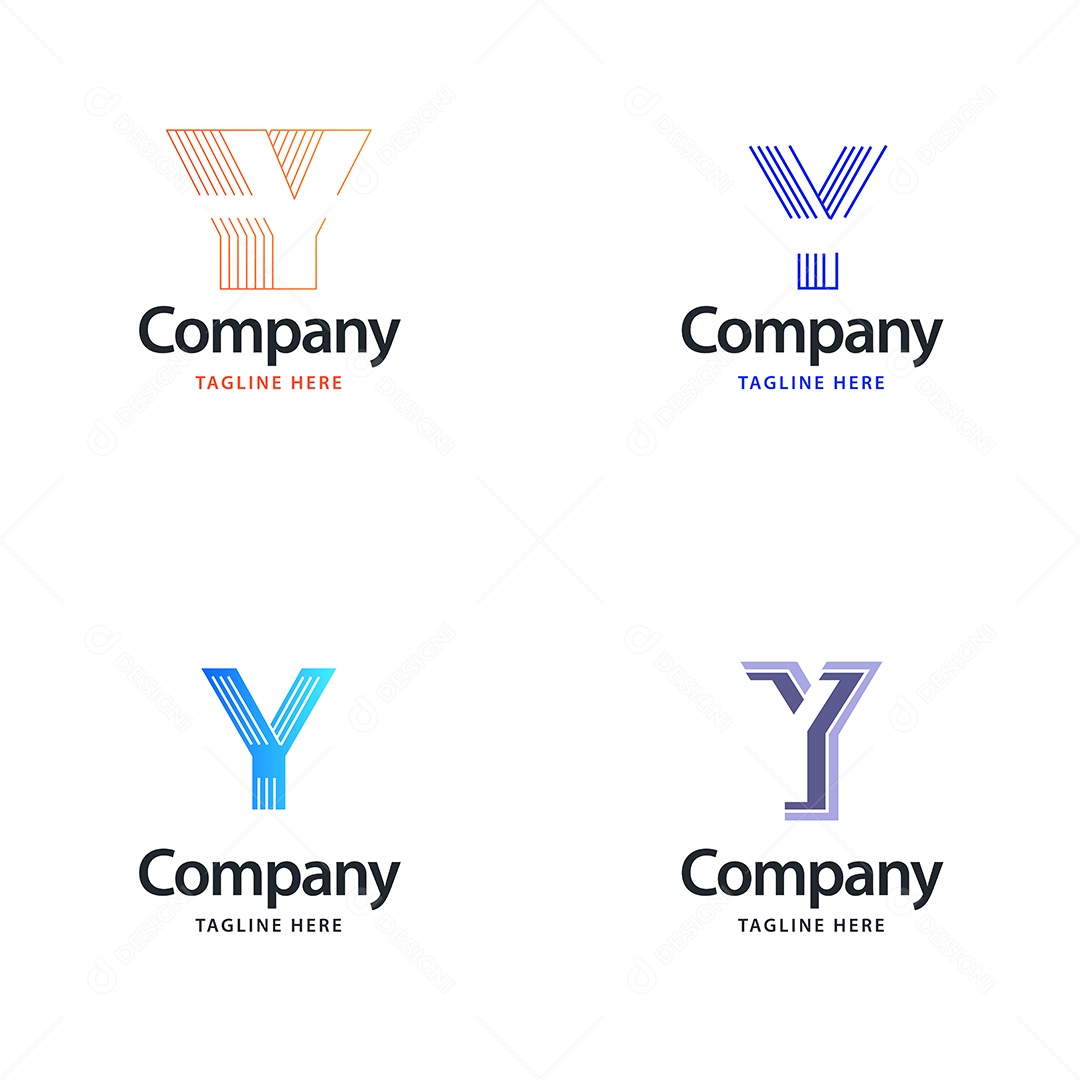 Pacote de Logotipo Letra Y Ilustração Vetor EPS