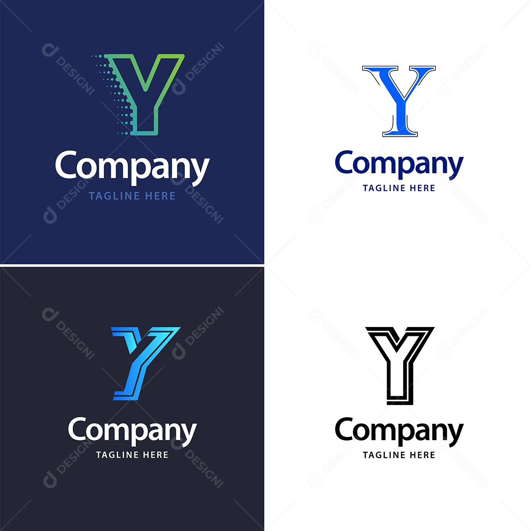 Pacote de Logotipo Letra Y Ilustração Vetor EPS