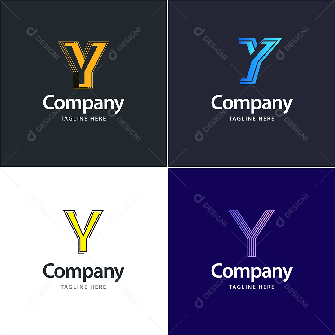 Pacote de Logotipo Letra Y Ilustração Vetor EPS