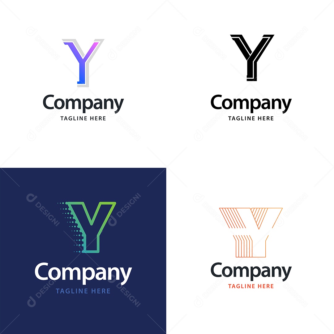 Pacote de Logotipo Letra Y Ilustração Vetor EPS