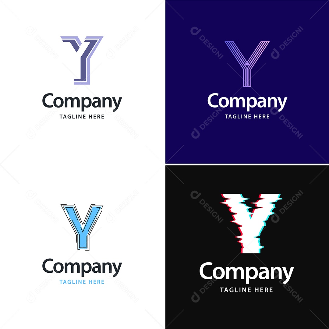 Pacote de Logotipo Letra Y Ilustração Vetor EPS