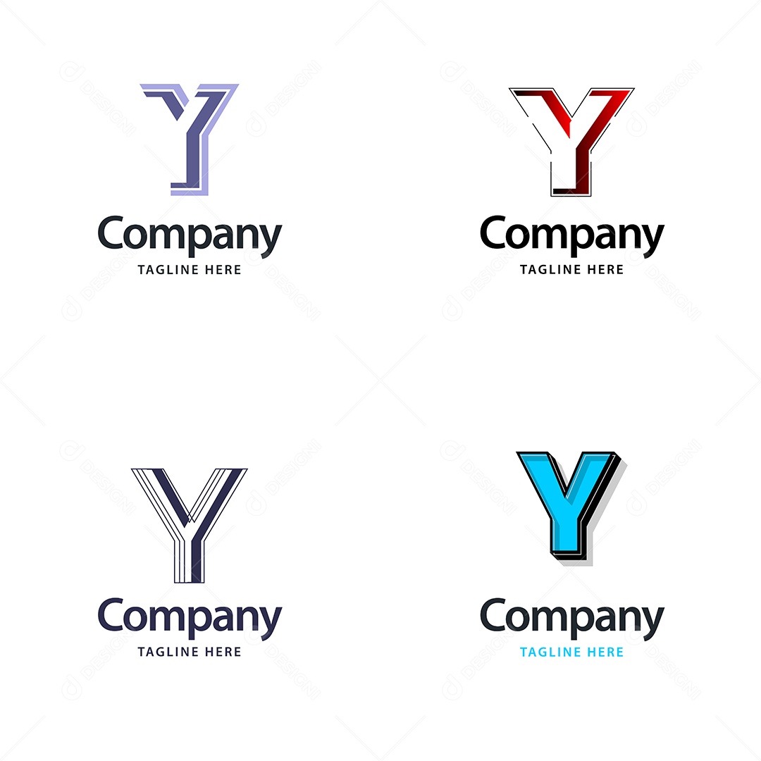 Pacote de Logotipo Letra Y Ilustração Vetor EPS