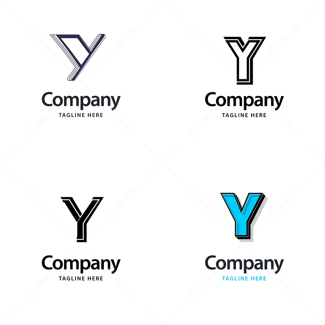 Pacote de Logotipo Letra Y Ilustração Vetor EPS