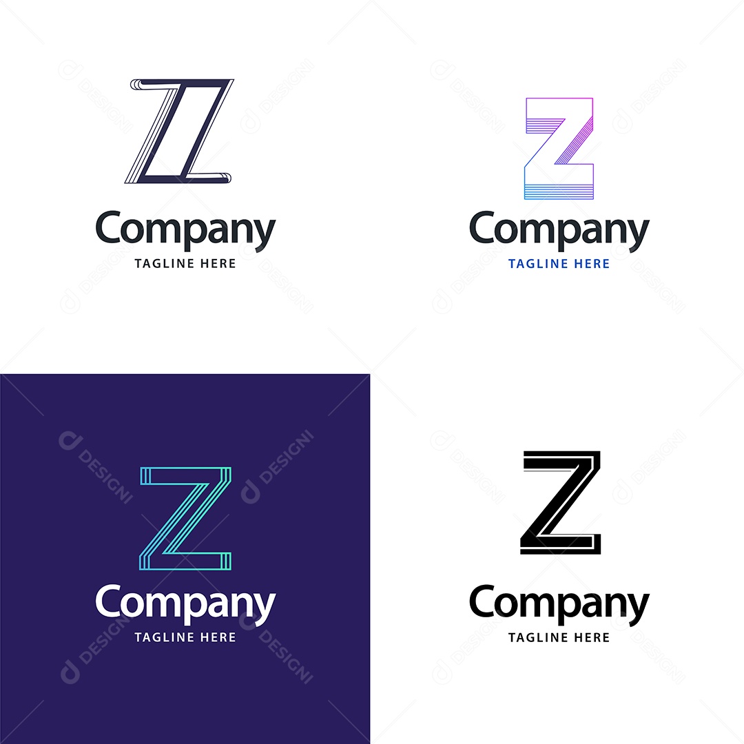 Pacote de Logotipo Letra Z Ilustração Vetor EPS