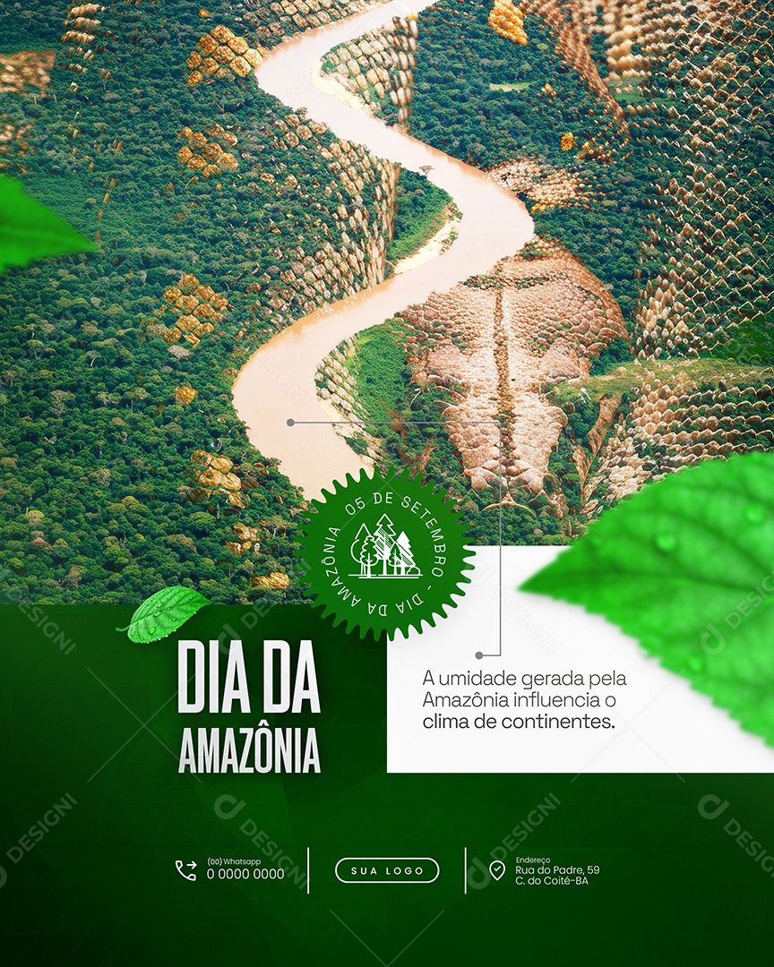 Dia da Amazônia 05 de Setembro A Umidade Gerada Pela Amazônia Social Media PSD Editável