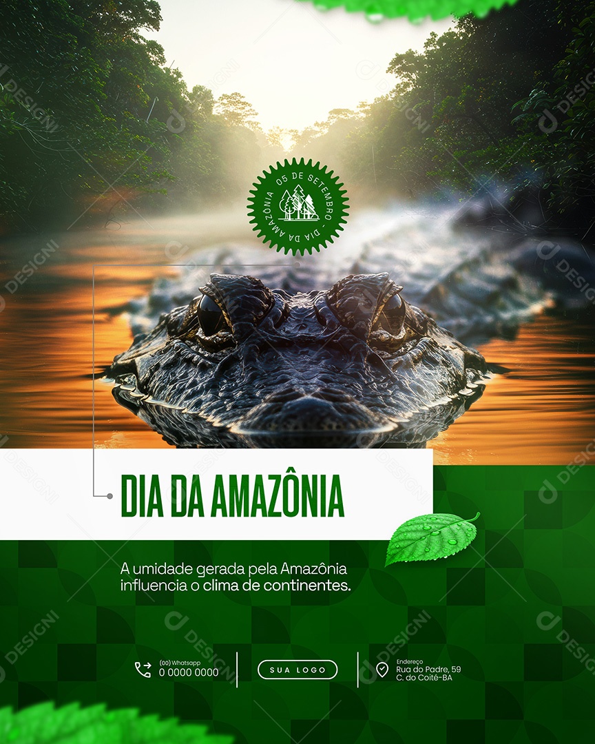 Dia da Amazônia 05 de Setembro A Umidade Gerada Pela Amazônia Social Media PSD Editável