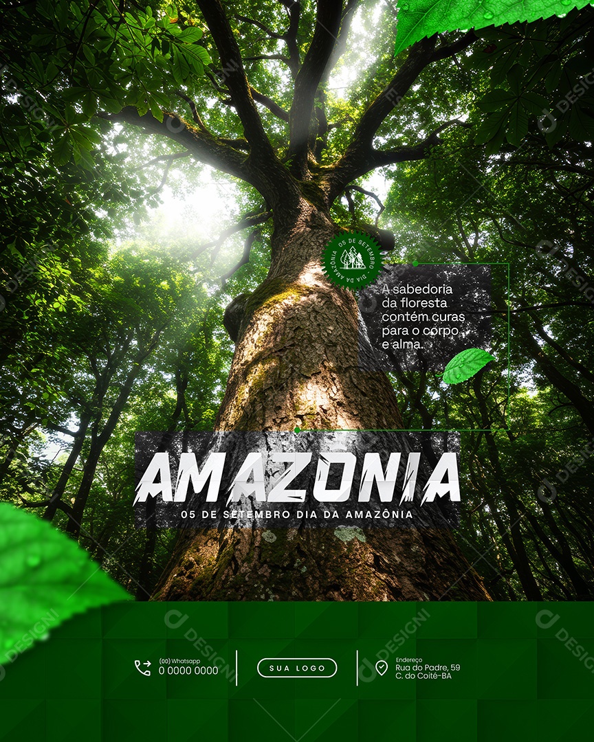 Dia da Amazônia 05 de Setembro a Sabedoria da Floresta Social Media PSD Editável