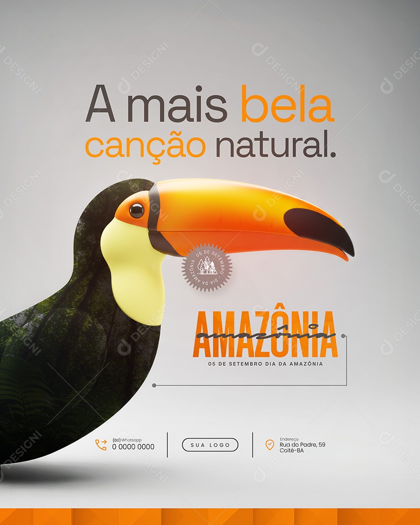 Dia da Amazônia 05 de Setembro a Mais Bela Canção Natural Social Media PSD Editável