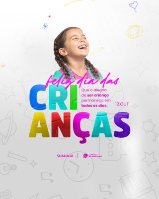 Feliz Dia das Crianças 12 de Outubro Social Media PSD Editável