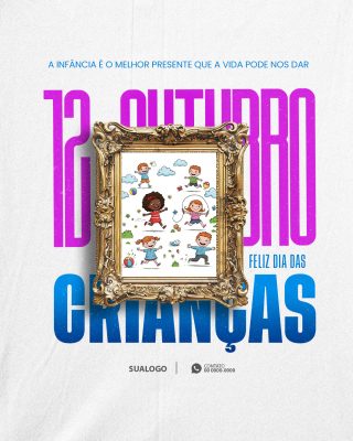 Feliz Dia das Crianças 12 de Outubro Social Media PSD Editável