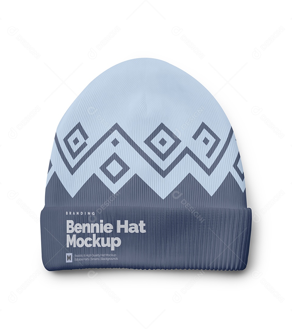 Gorro de Pompom PSD Editável Mockup