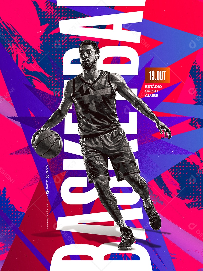 Basketball Estádio Esport Clube Social Media PSD Editável