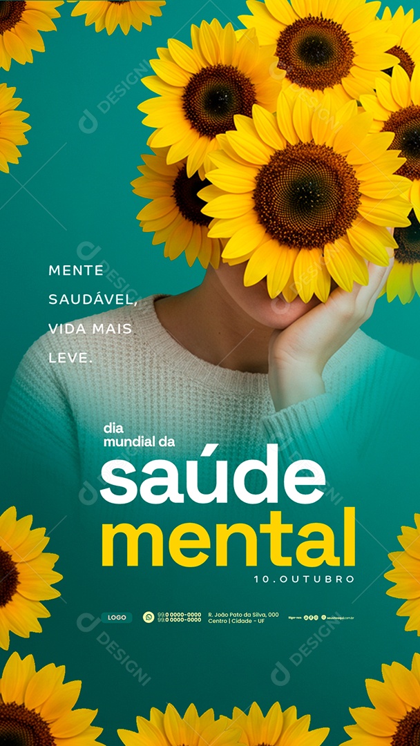 Story Dia Mundial da Saúde Mental 10 de Outubro Social Media PSD Editável