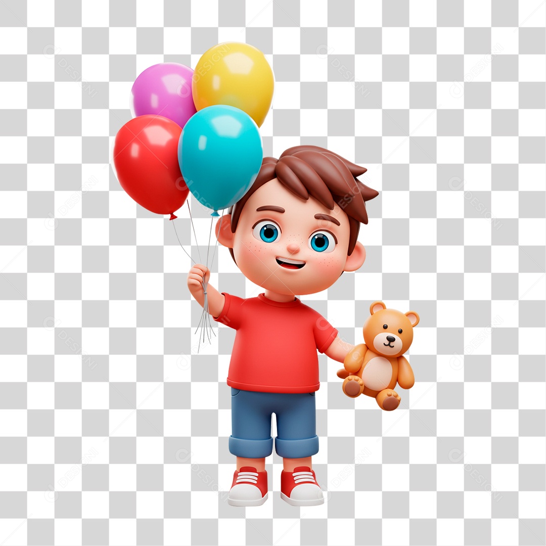 Personagem Menino Brincando PNG Transparente