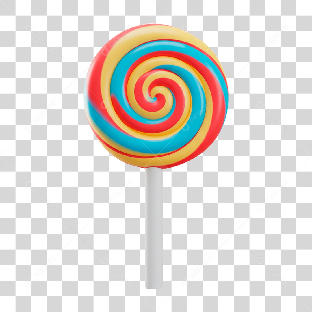 Pirulito Colorido PNG Transparente