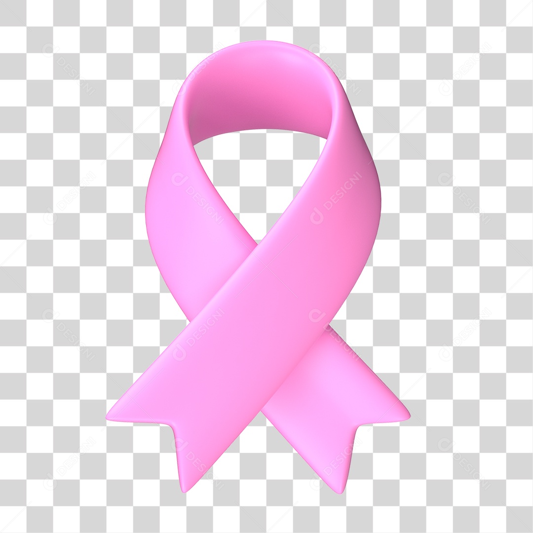 Laço Rosa de Conscientização PNG Transparente