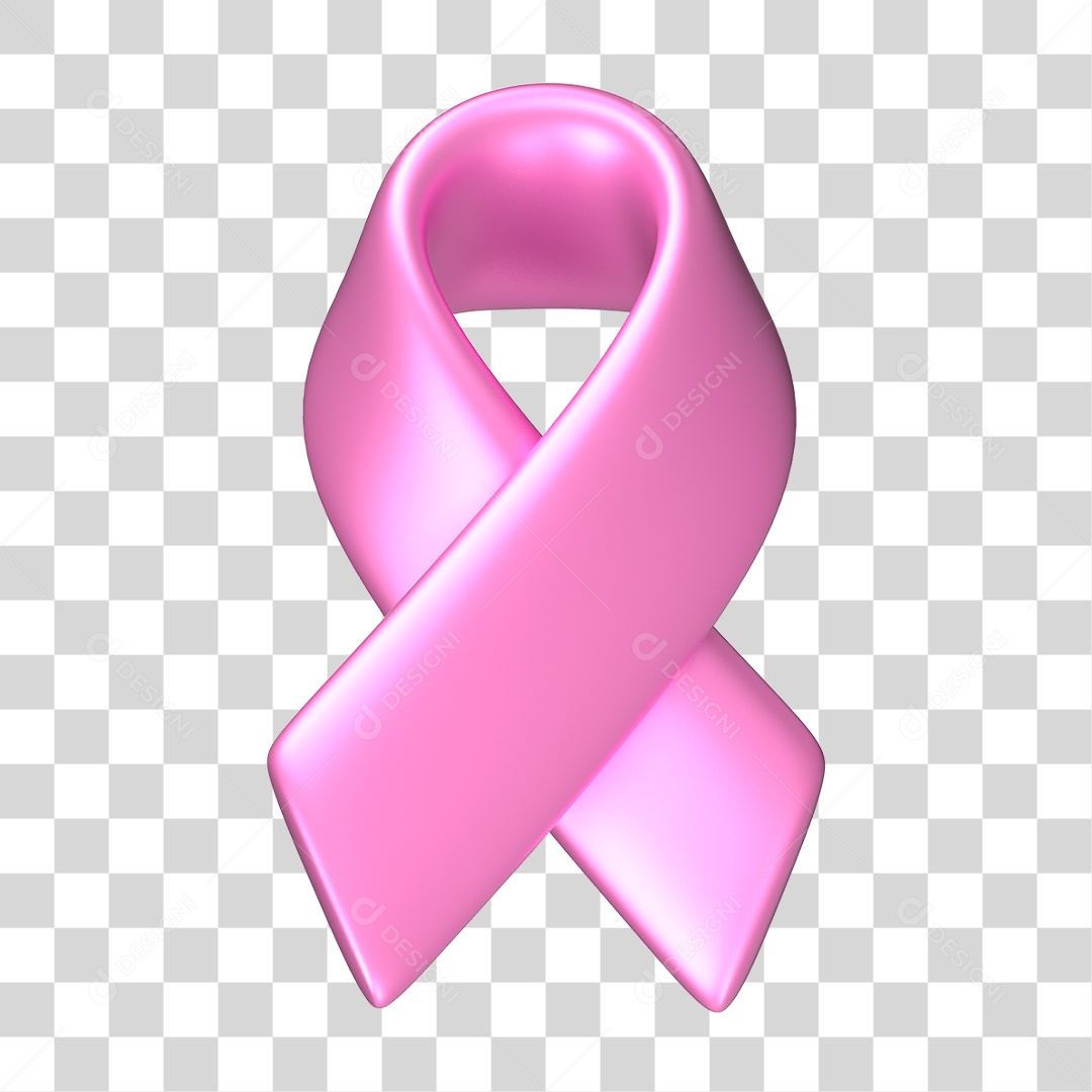 Laço Rosa de Conscientização PNG Transparente