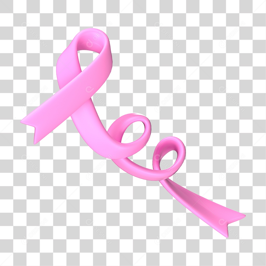 Laço Rosa de Conscientização PNG Transparente