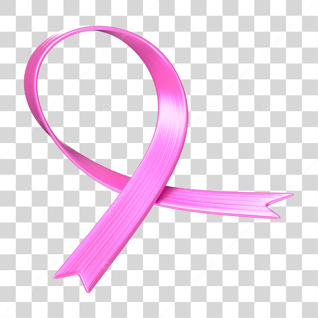 Laço Rosa de Conscientização PNG Transparente