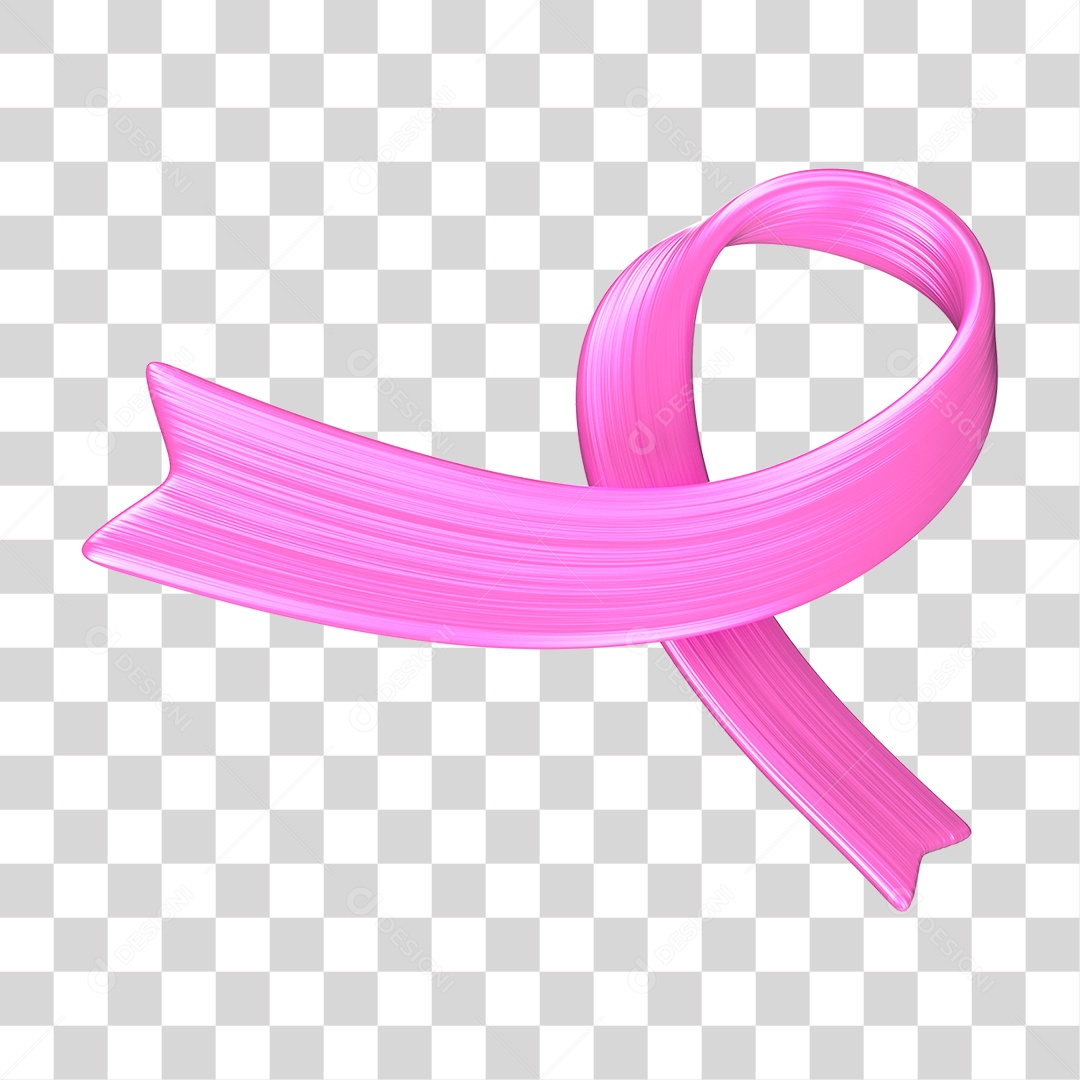 Laço Rosa de Conscientização PNG Transparente