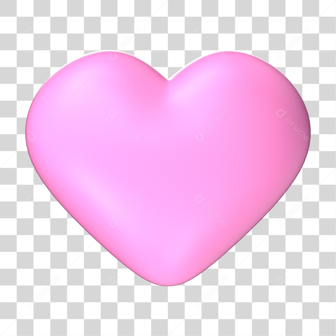 Coração Rosa PNG Transparente