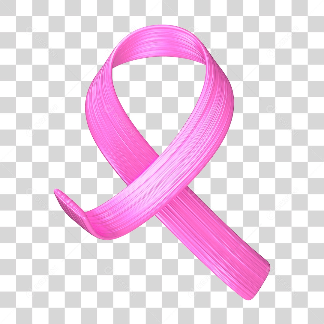 Laço Rosa de Conscientização PNG Transparente