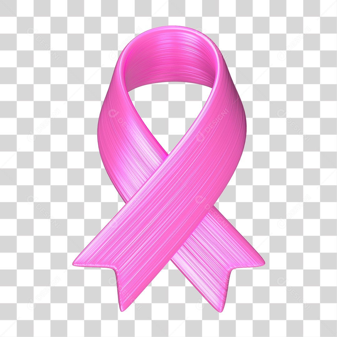 Laço Rosa de Conscientização PNG Transparente