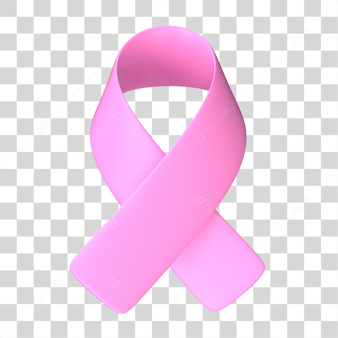 Laço Rosa de Conscientização PNG Transparente