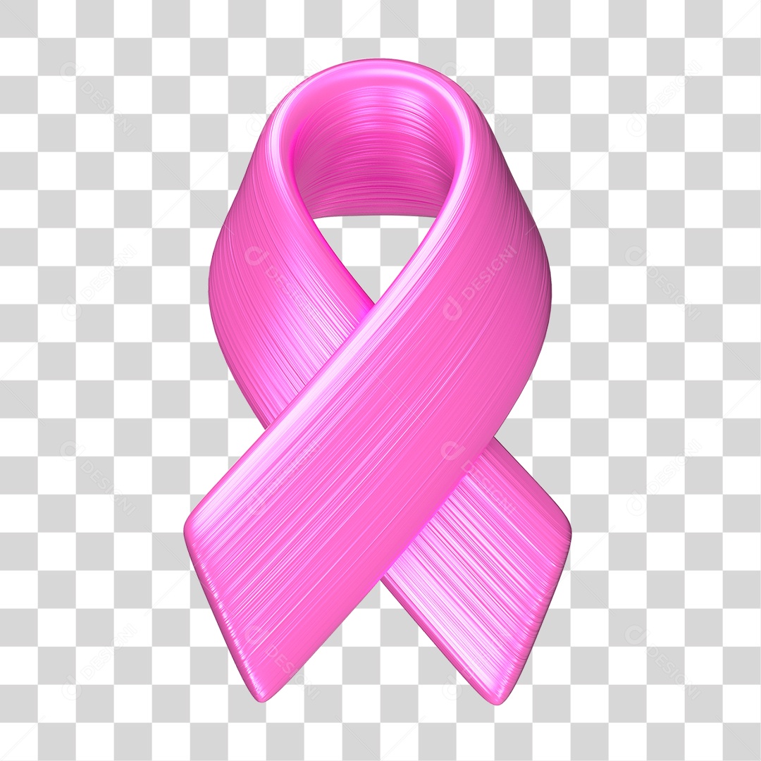 Laço Rosa de Conscientização PNG Transparente