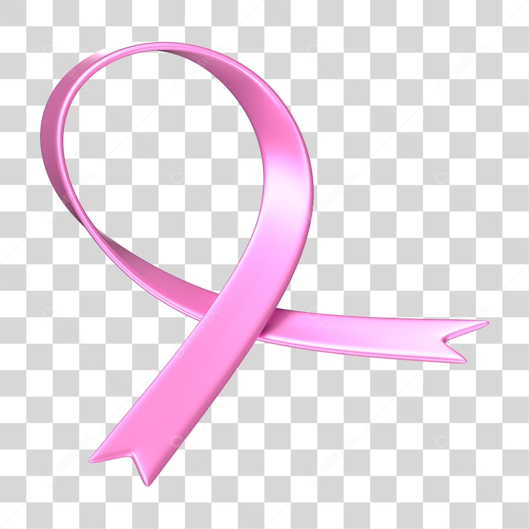Laço Rosa de Conscientização PNG Transparente