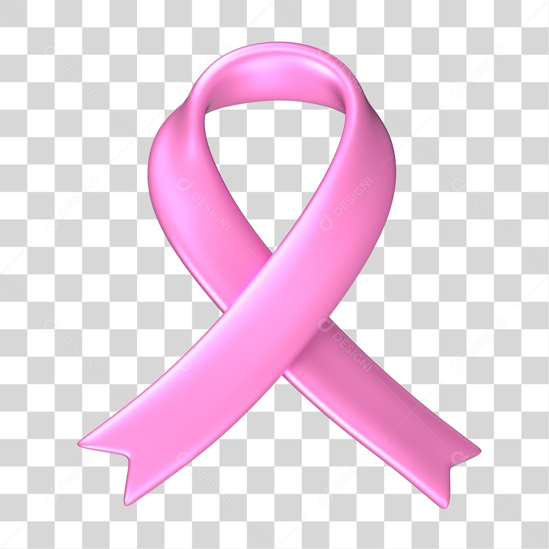 Laço Rosa de Conscientização PNG Transparente