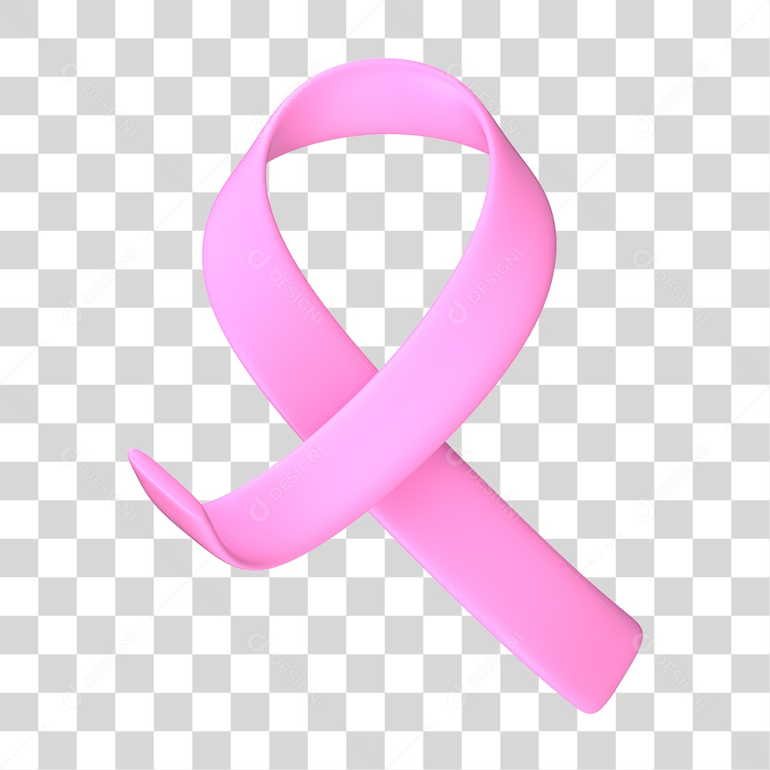 Laço Rosa de Conscientização PNG Transparente