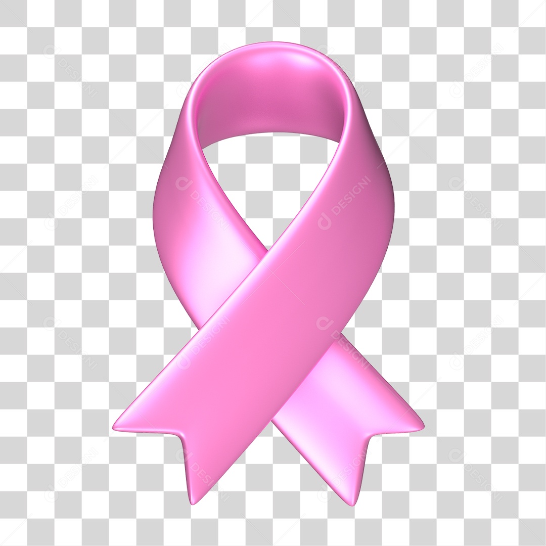 Laço Rosa de Conscientização PNG Transparente
