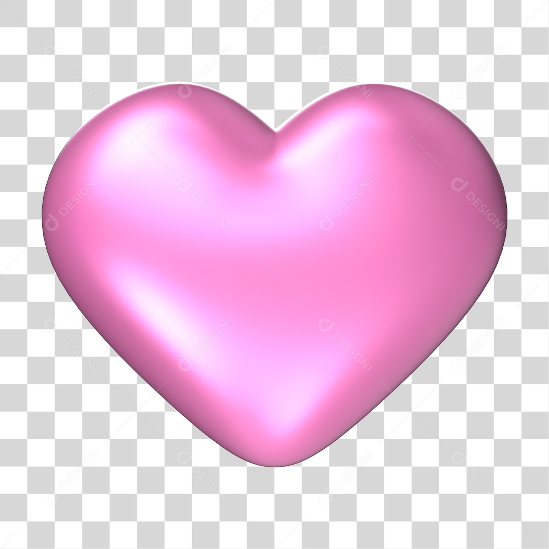 Coração Rosa PNG Transparente