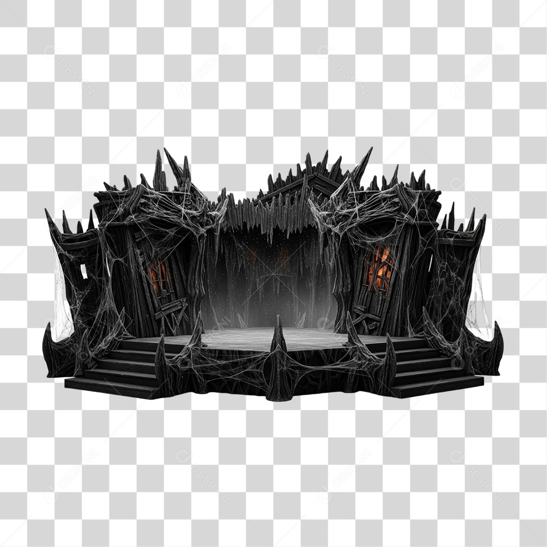 Palco Temático para Decoração de Halloween PNG Transparente