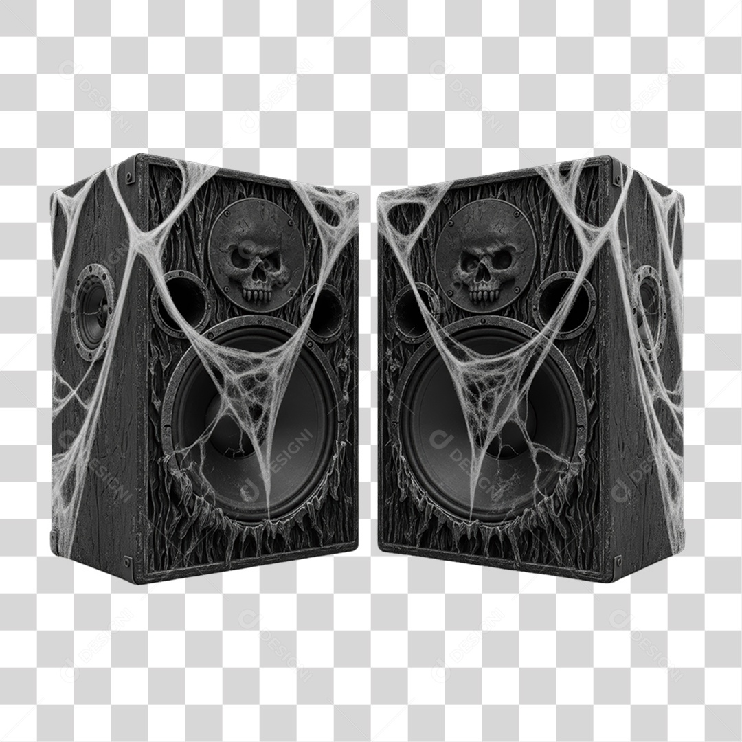 Caixa de Som Decoração de Halloween PNG Transparente