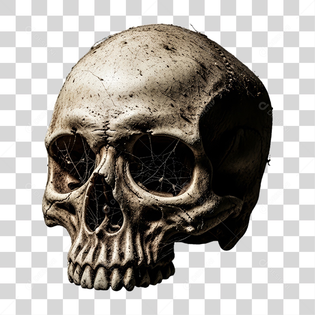 Caveira Crânio Decoração de Halloween PNG Transparente