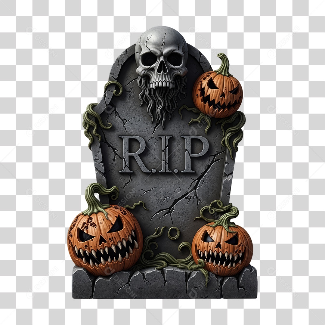 Túmulo Abóbora Decoração de Halloween PNG Transparente