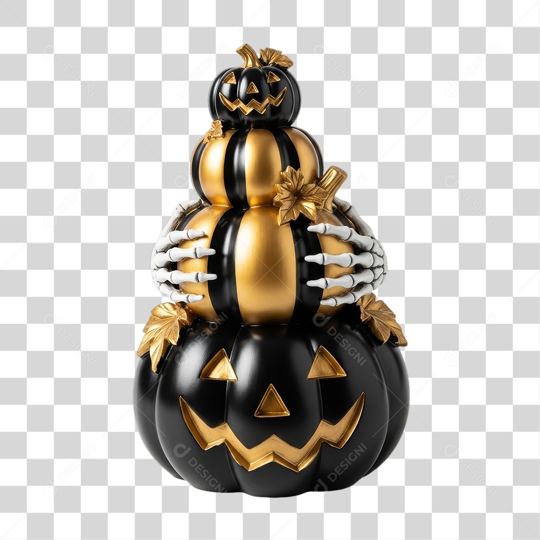 Abóboras Decoração de Halloween PNG Transparente