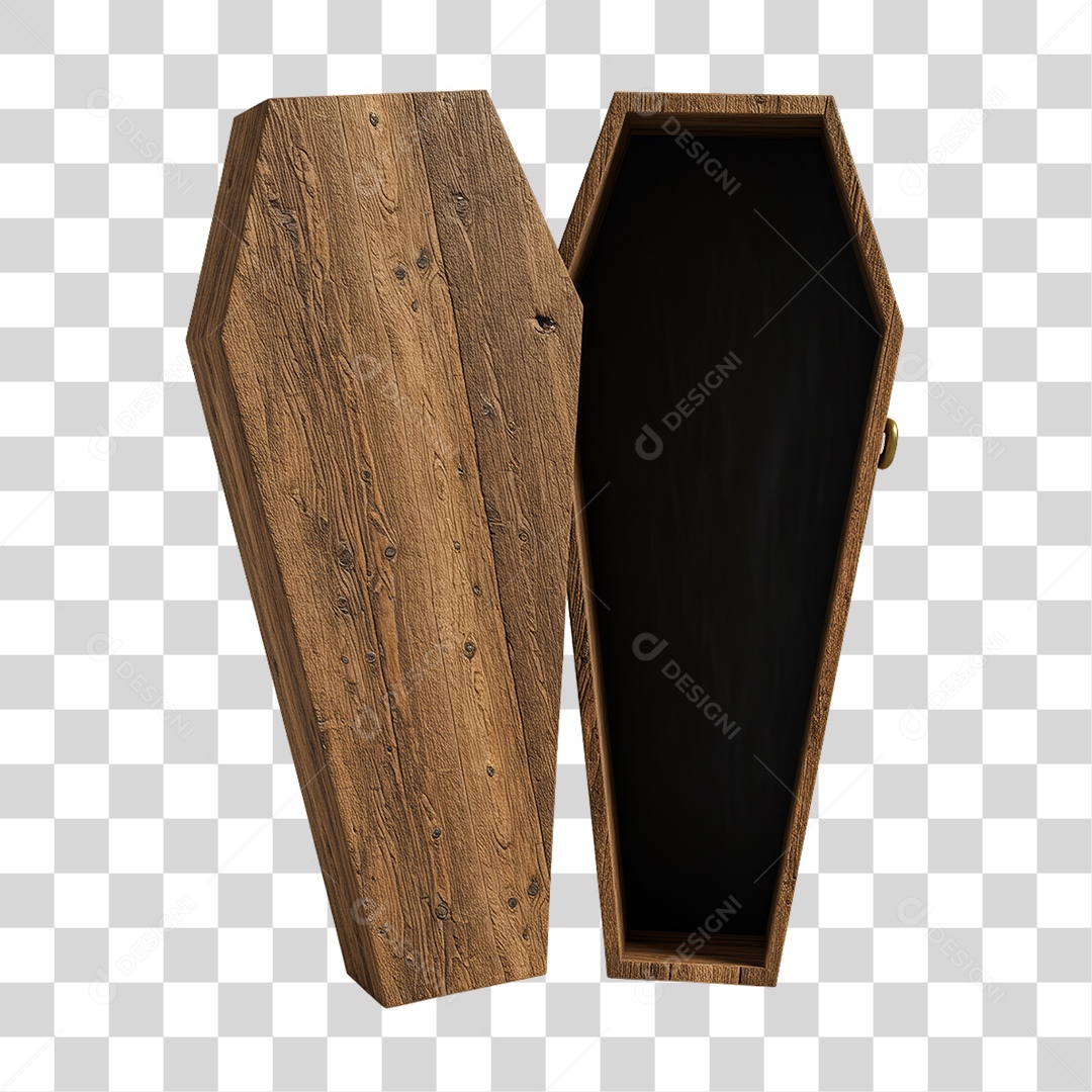 Caixão Decoração de Halloween PNG Transparente