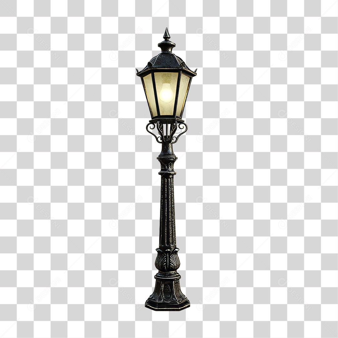 Poste de Luz Decoração de Halloween PNG Transparente