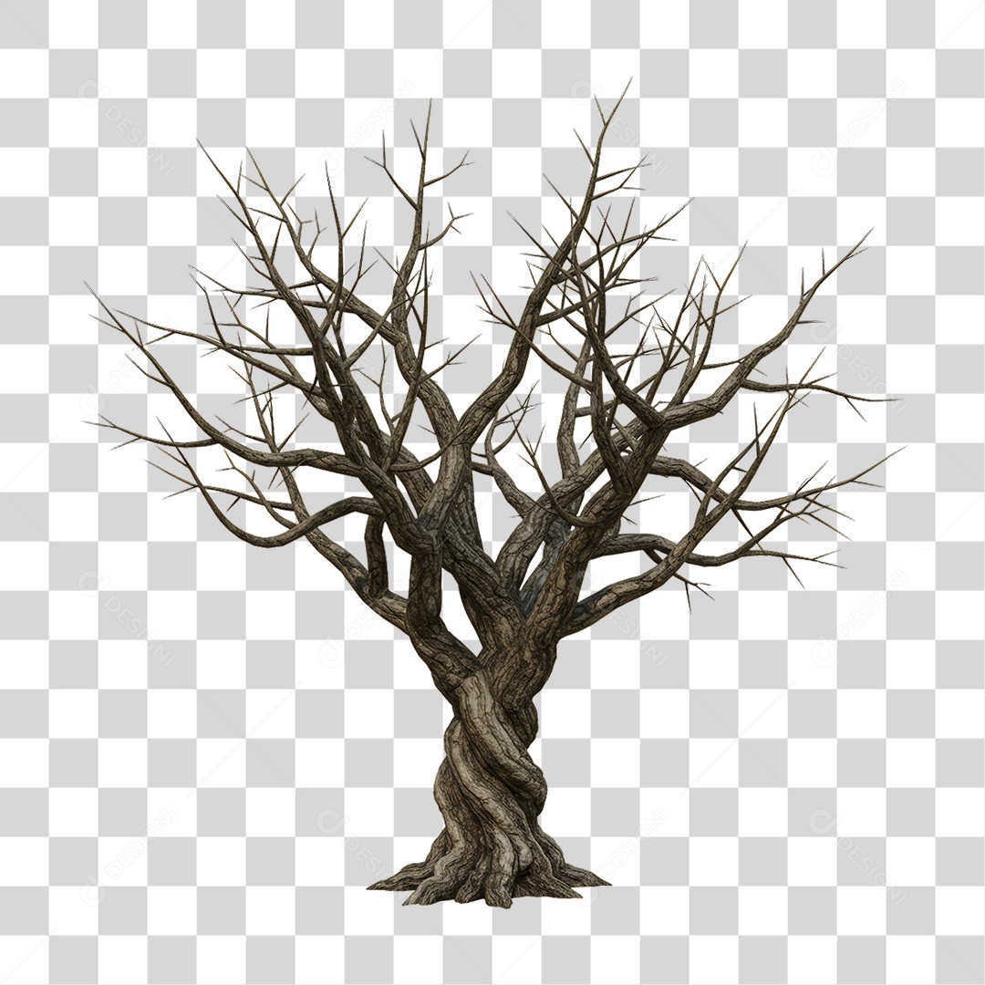 Árvore sem Folhas Decoração de Halloween PNG Transparente