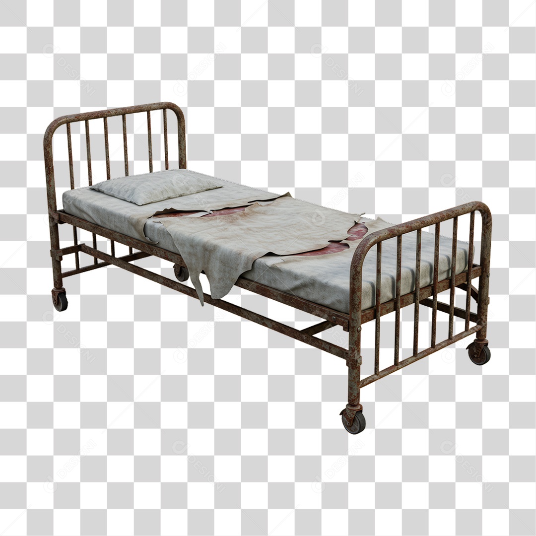 Cama de Hospital Decoração de Halloween PNG Transparente