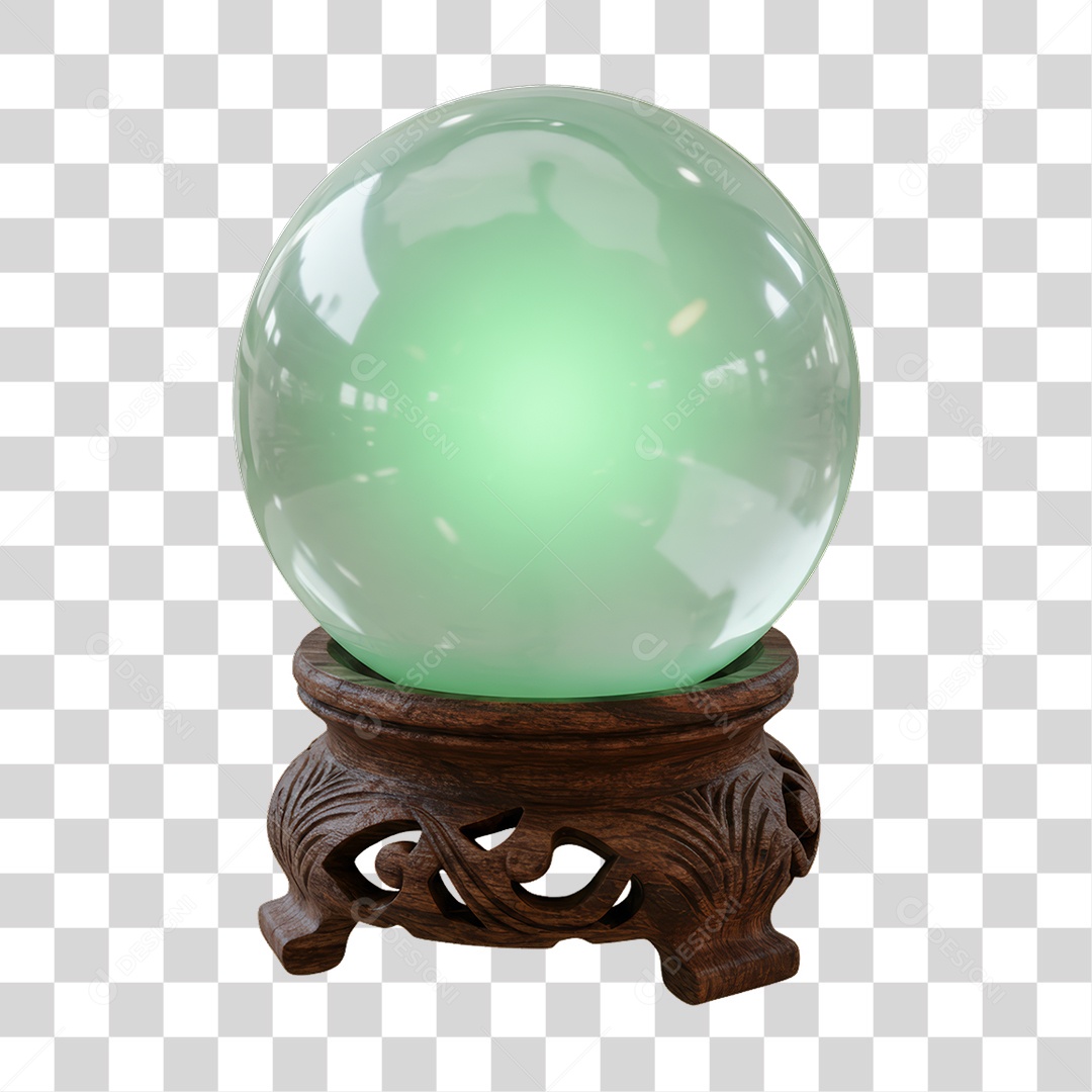 Bola de Cristal Decoração de Halloween PNG Transparente